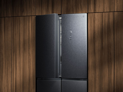 厨房空间美学担当：米家超薄嵌入式冰箱608L 平嵌设计+精准储鲜双在线