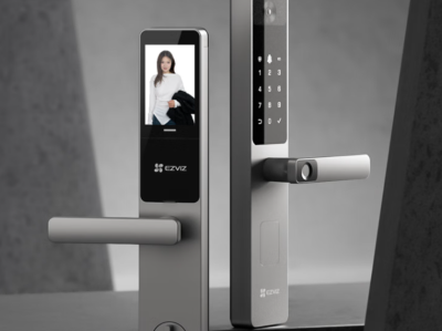 萤石DL20FVS执手款人脸视频锁——掌静脉+人脸双识别的入户安防神器